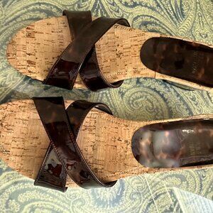 Stuart Weitzman slides sandals tortoise Size 8.5 AA $350